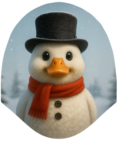 Holiday Duck - Frosty Quack Snowman Car Headrest Cover by HeadzRest