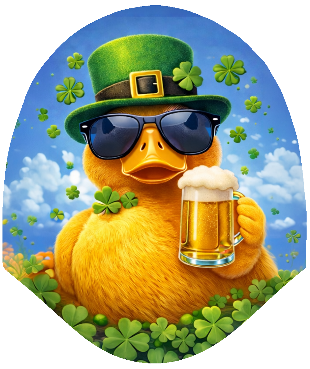Duck St. Patty – Lucky Duck Car Headrest Cover by HeadzRest