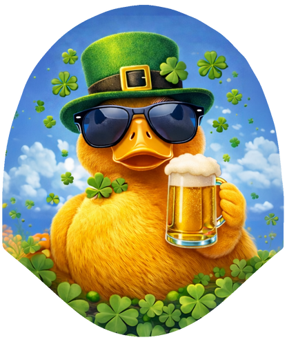 Duck St. Patty – Lucky Duck Car Headrest Cover by HeadzRest