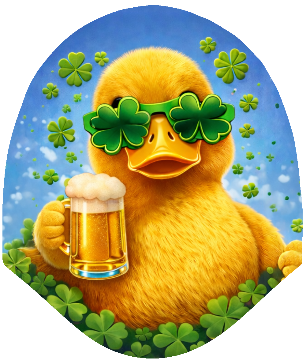 Duck St. Patty – Cheers & Clover Car Headrest Cover by HeadzRest