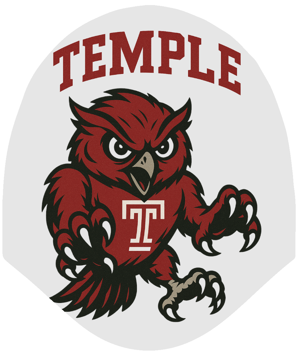 College - Temple Owls Car Headrest Cover by HeadzRest