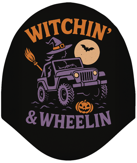 Witchin’ & Wheelin' – Halloween Car Headrest Cover by HeadzRest