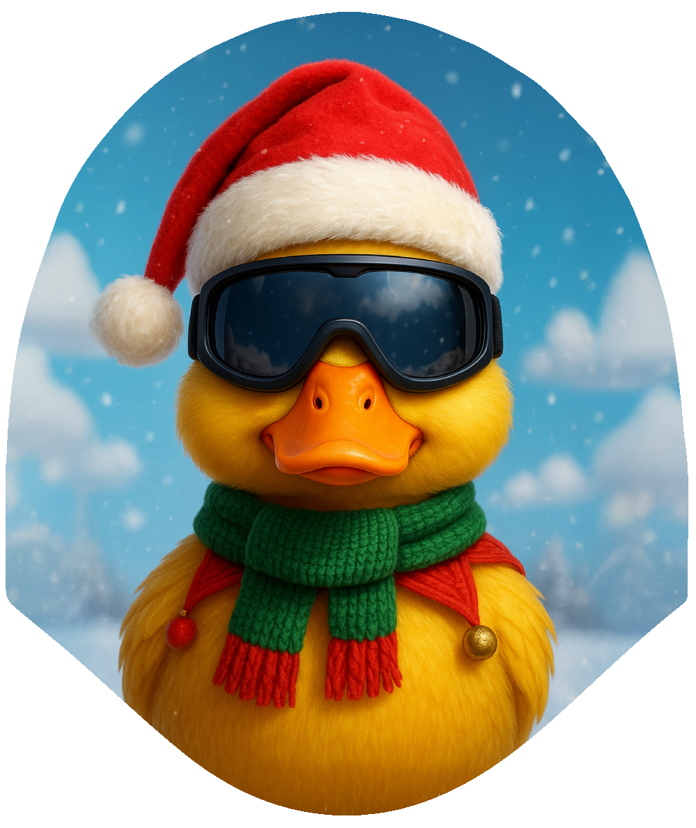Holiday Duck - Jolly Santa’s Fast Lane Car Headrest Cover by HeadzRest