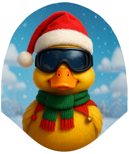 Holiday Duck - Jolly Santa’s Fast Lane Car Headrest Cover by HeadzRest